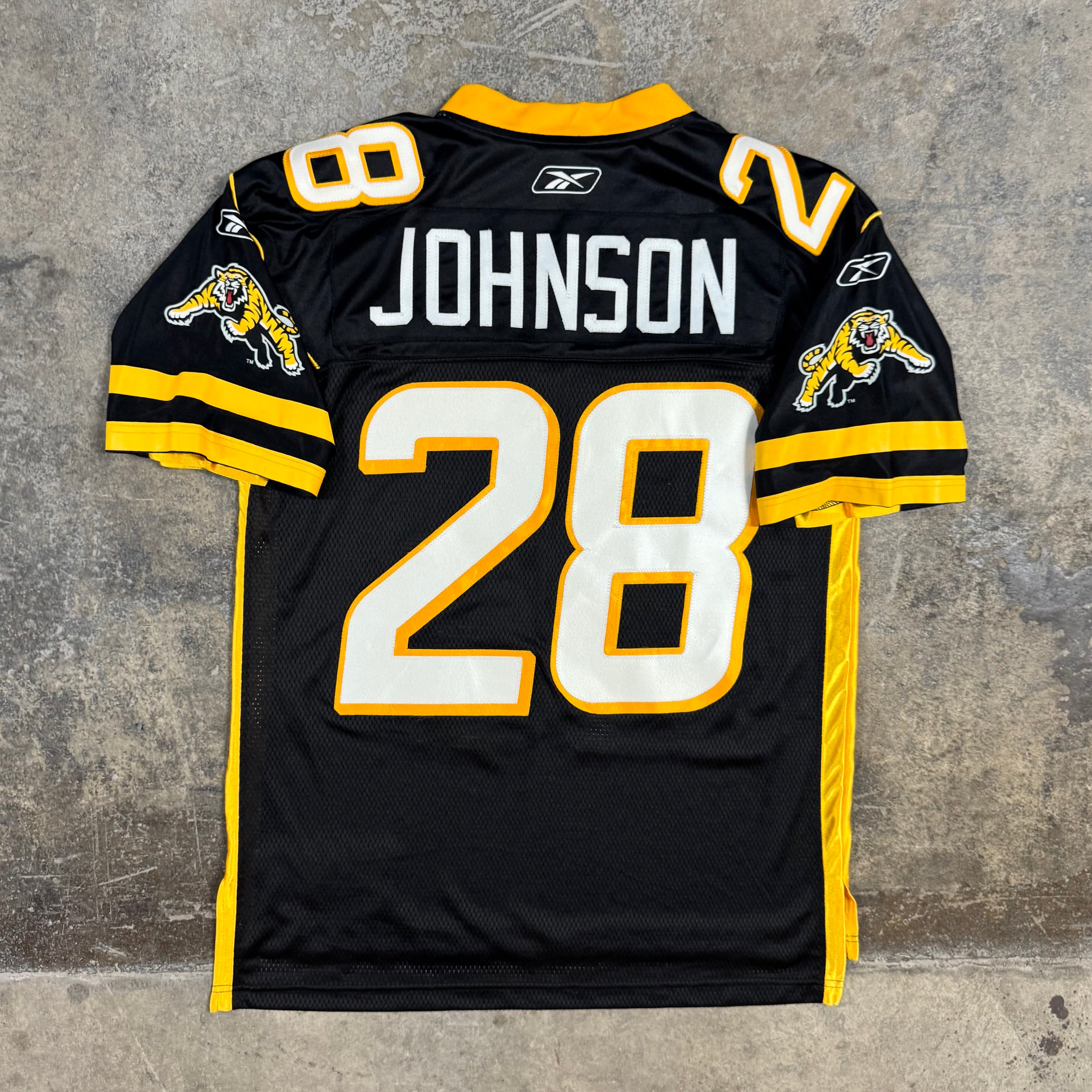 Jamall Johnson Hamilton Tiger-Cats Vintage Reebok CFL Jersey Size Medium