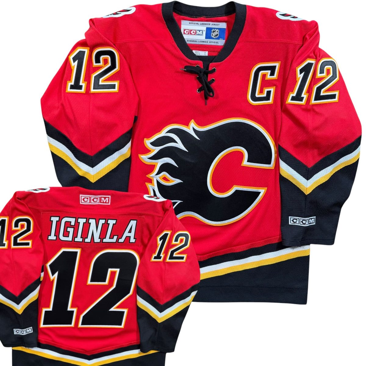 Jarome Iginla Calgary Flames Vintage CCM NHL Jersey - Medium