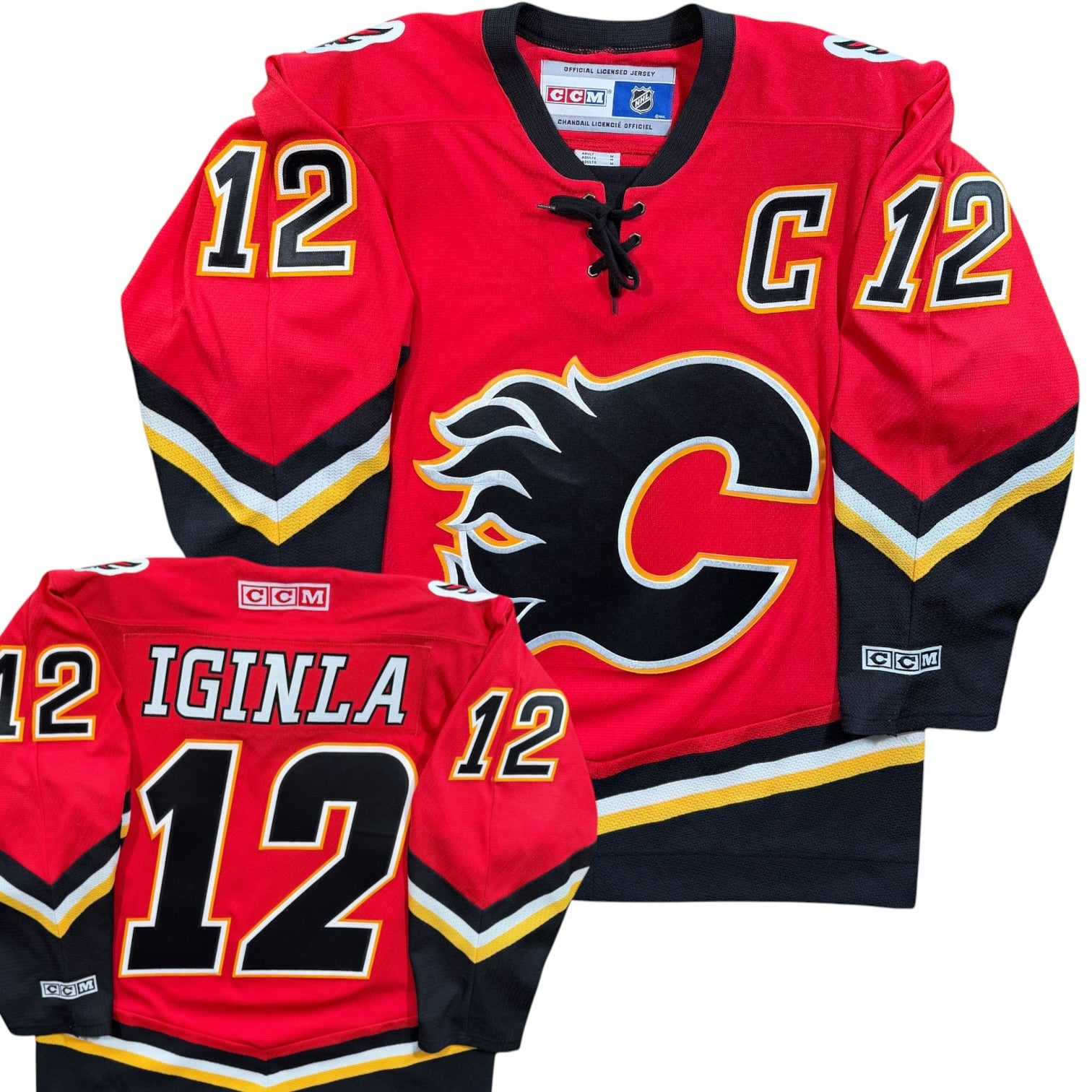 Jarome Iginla Calgary Flames Vintage CCM NHL Jersey - Medium