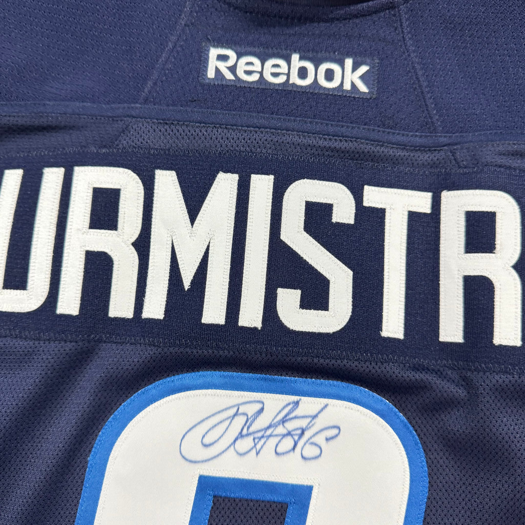Alex Burnistrov Winnipeg Jets Signed MIC Reebok Authentic NHL Jersey Size 54 XL