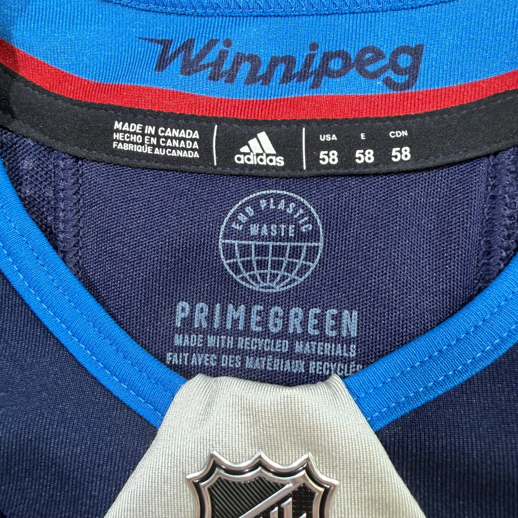 Johnathan Kovacevic Winnipeg Jets Game Issued MIC Authentic NHL Adidas Jersey - 58/3XL