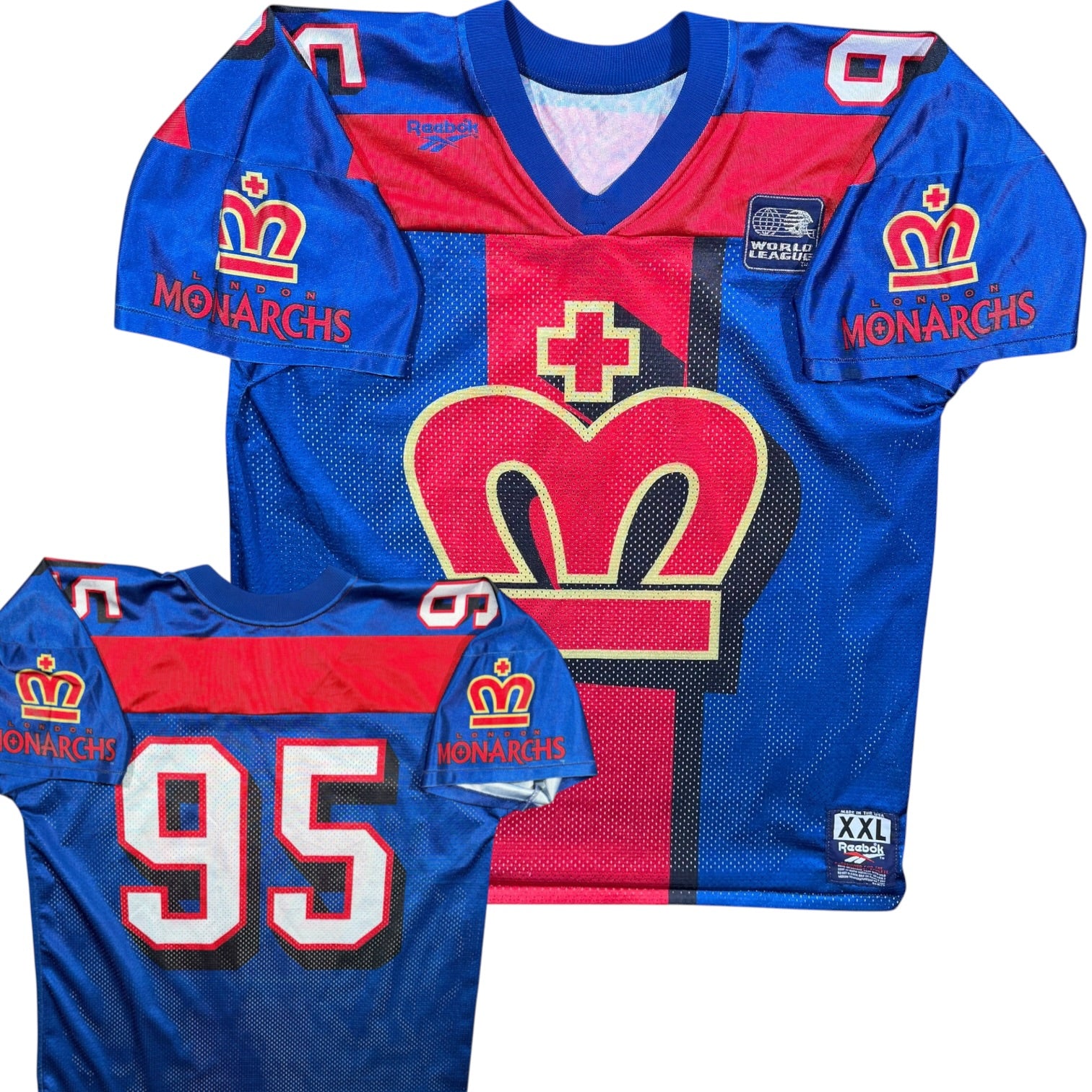 London Monarchs Vintage Reebok NFL World League Jersey - XXL