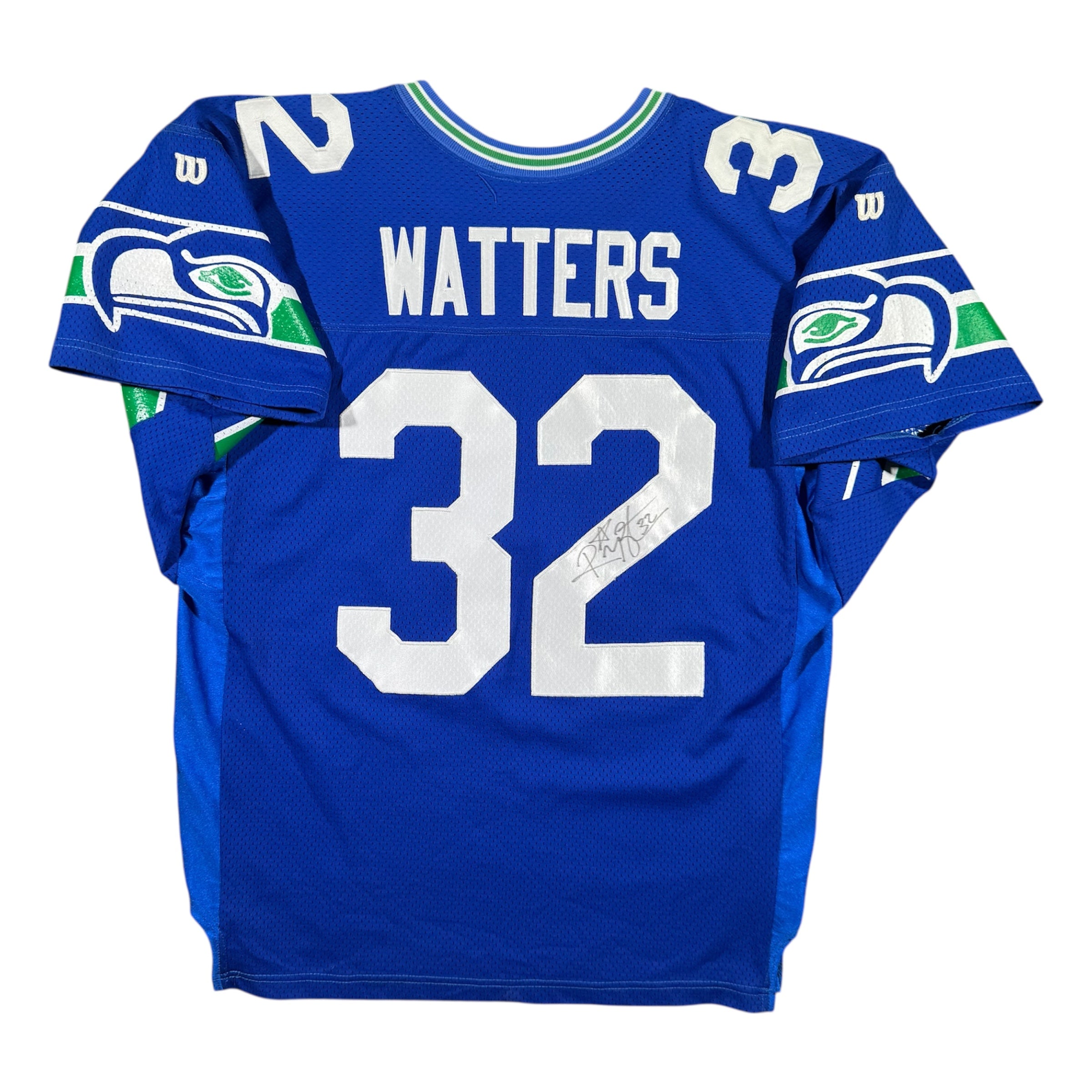 Ricky Watters Seattle Seahawks Vintage Wilson Authentic Signed NFL Jersey Size 52 XXL
