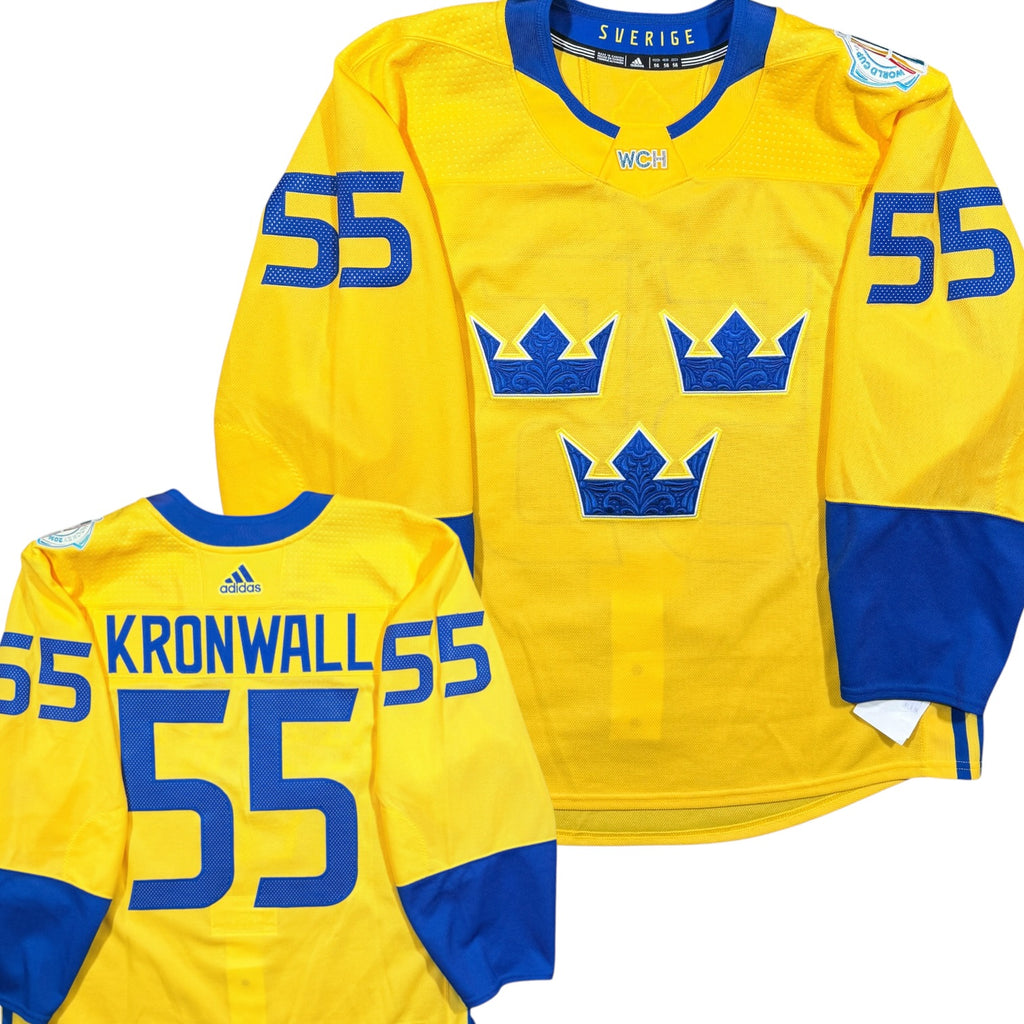 Niklas Kronwall Team Sweden 2016 WCOH Issued Authentic Adidas MIC Jersey - 56/XXL