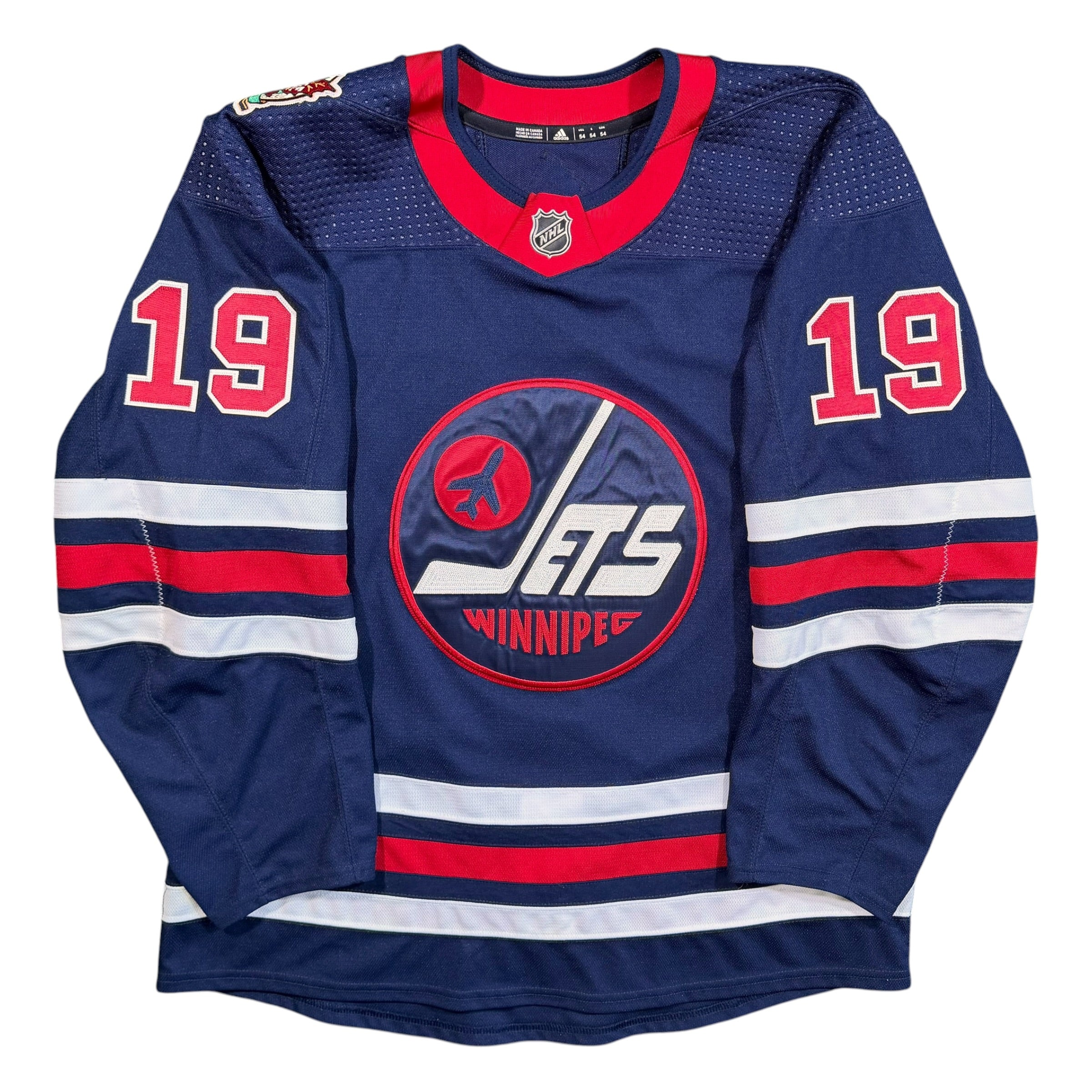 David Gustafsson Winnipeg Jets 2019 Heritage Classic Adidas MIC Jersey - 54/XL