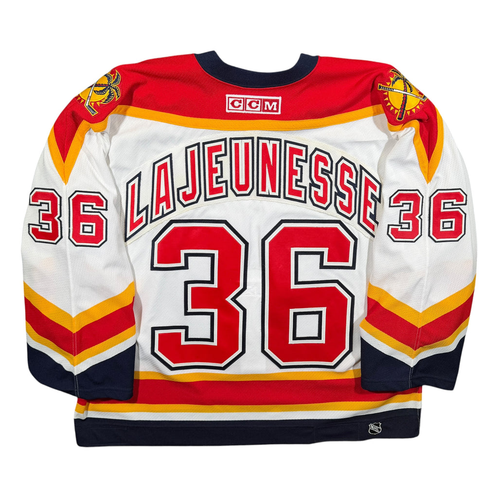 Simon Lajeunesse Florida Panthers 2002/03 Game Issued CCM NHL Jersey COA