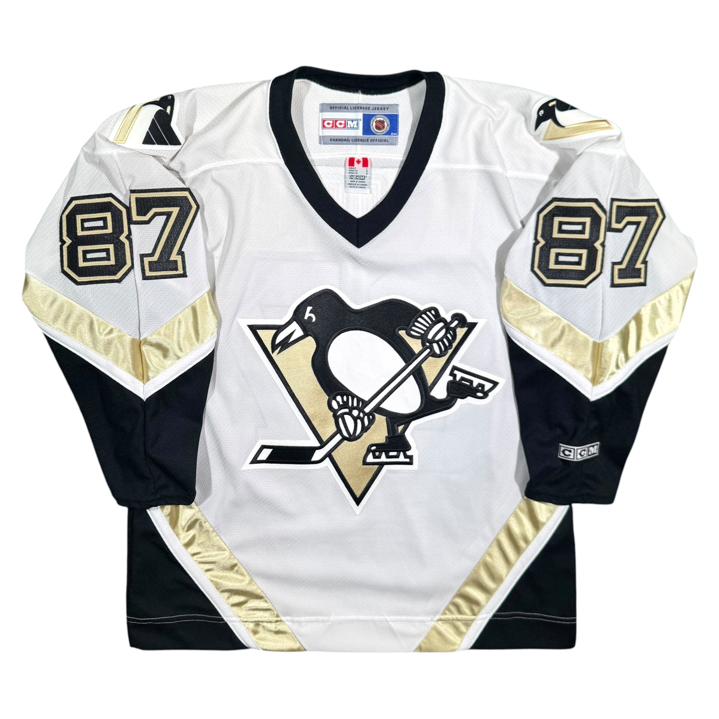 Sidney Crosby Pittsburgh Penguins Vintage CCM NHL Hockey Jersey Size Large