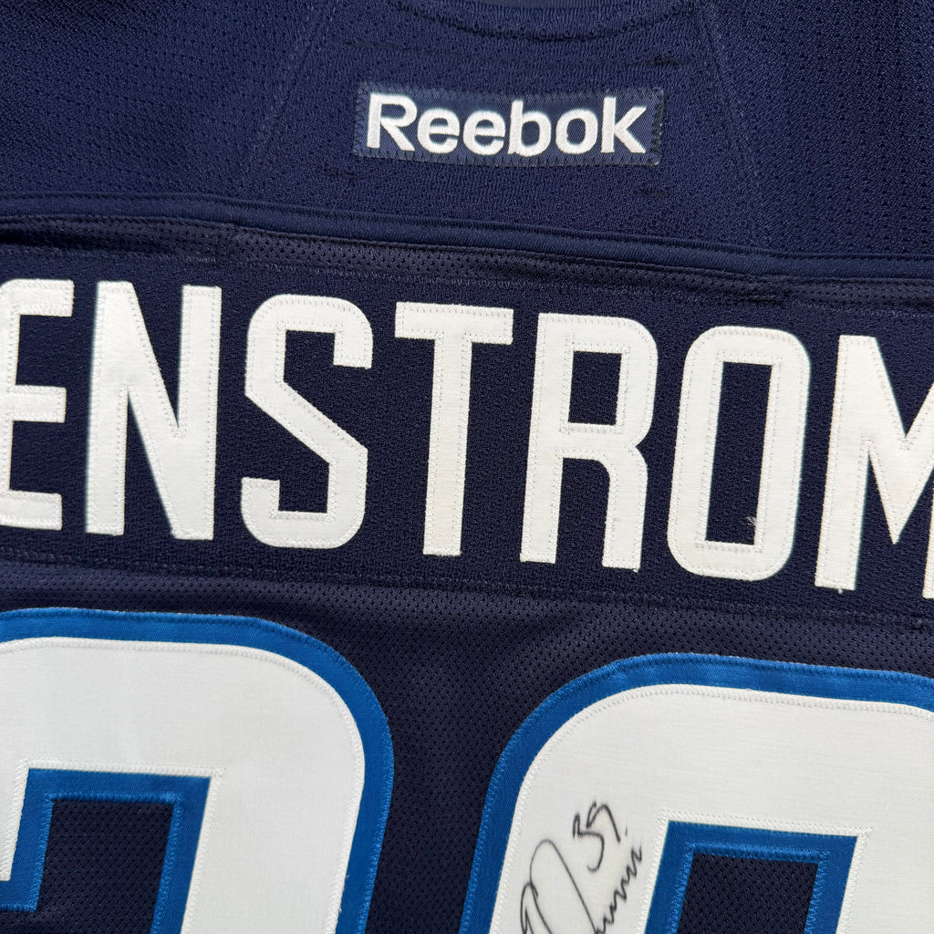 Tobias Enstrom Winnipeg Jets Signed MIC Reebok Authentic NHL Jersey - 52/Large