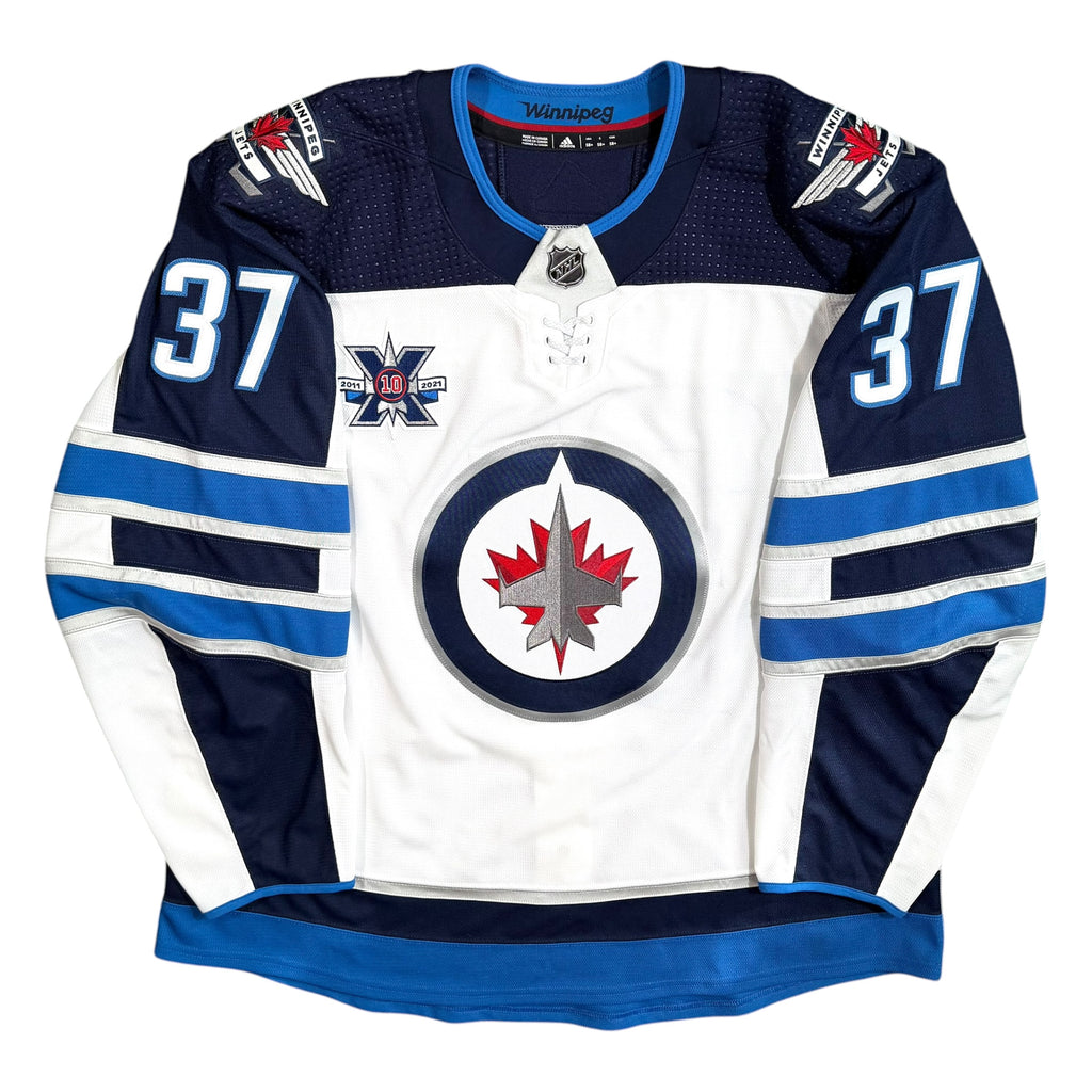Connor Hellebuyck Winnipeg Jets Adidas MIC Authentic NHL Jersey - 58+