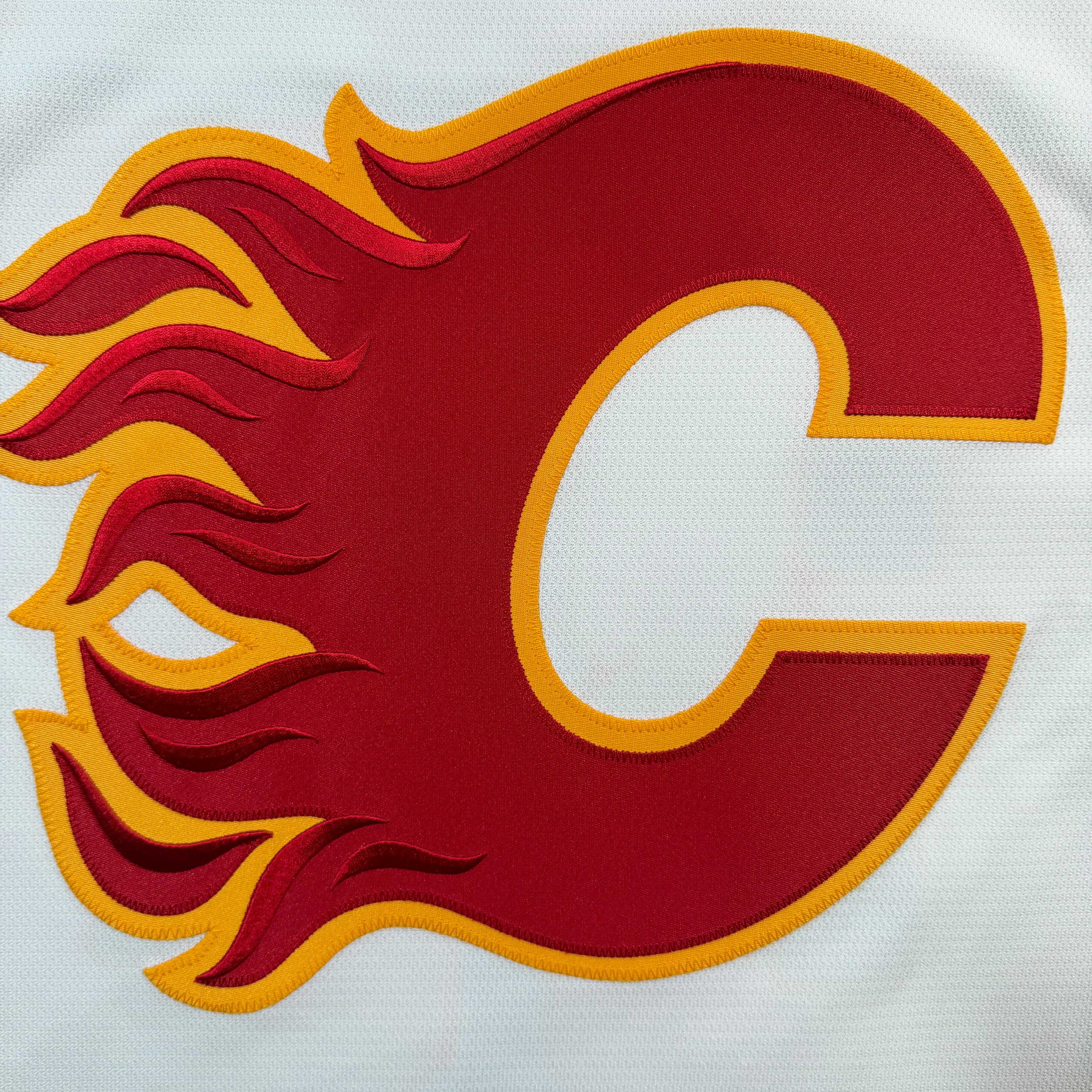 Simon Lavigne Calgary Flames Team Issued Adidas MIC NHL Jersey - 56/XXL
