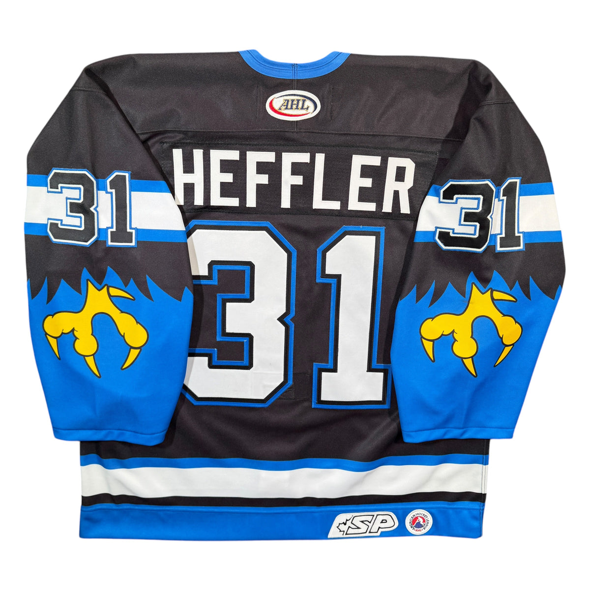 Eric Heffler Springfield Falcons 2003/04 Game Worn SP AHL Jersey COA
