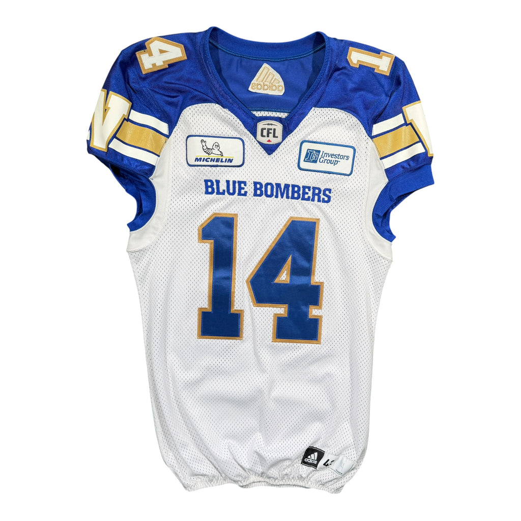 Mitchell Gale Winnipeg Blue Bombers 2018 Game Worn Adidas CFL Jersey