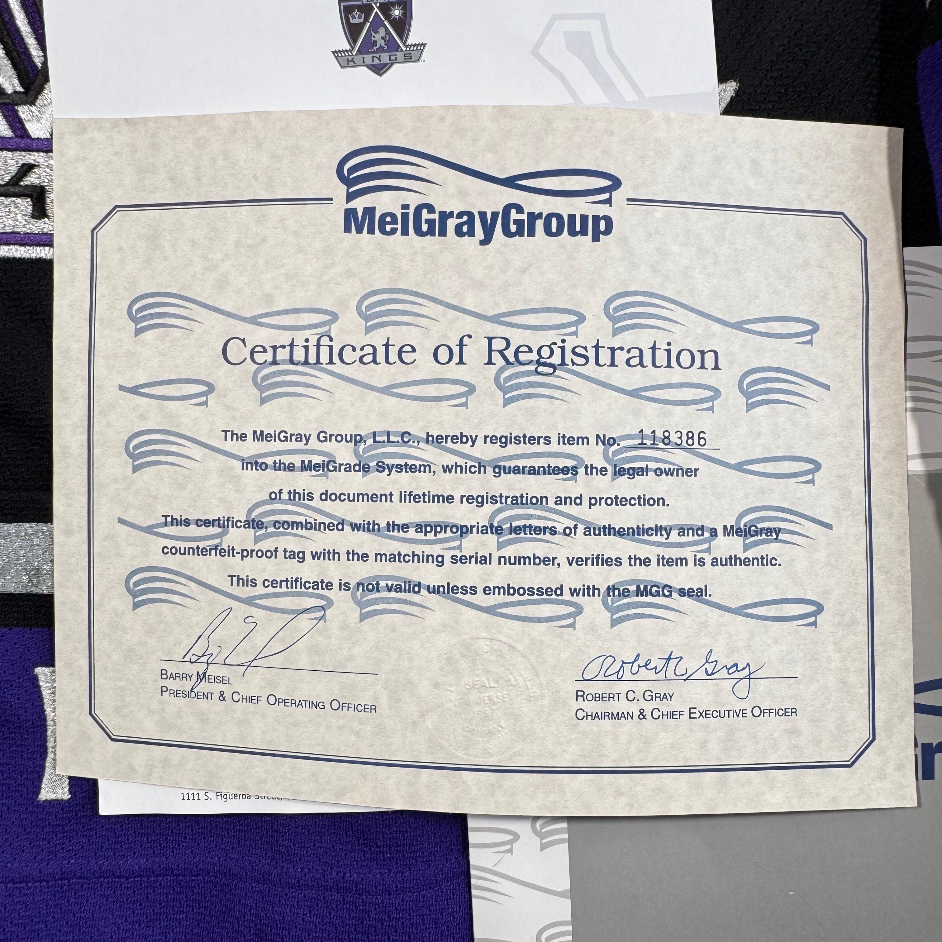 Scott Thomas Los Angeles Kings 2001 Playoff Game Worn NHL Koho Jersey COA