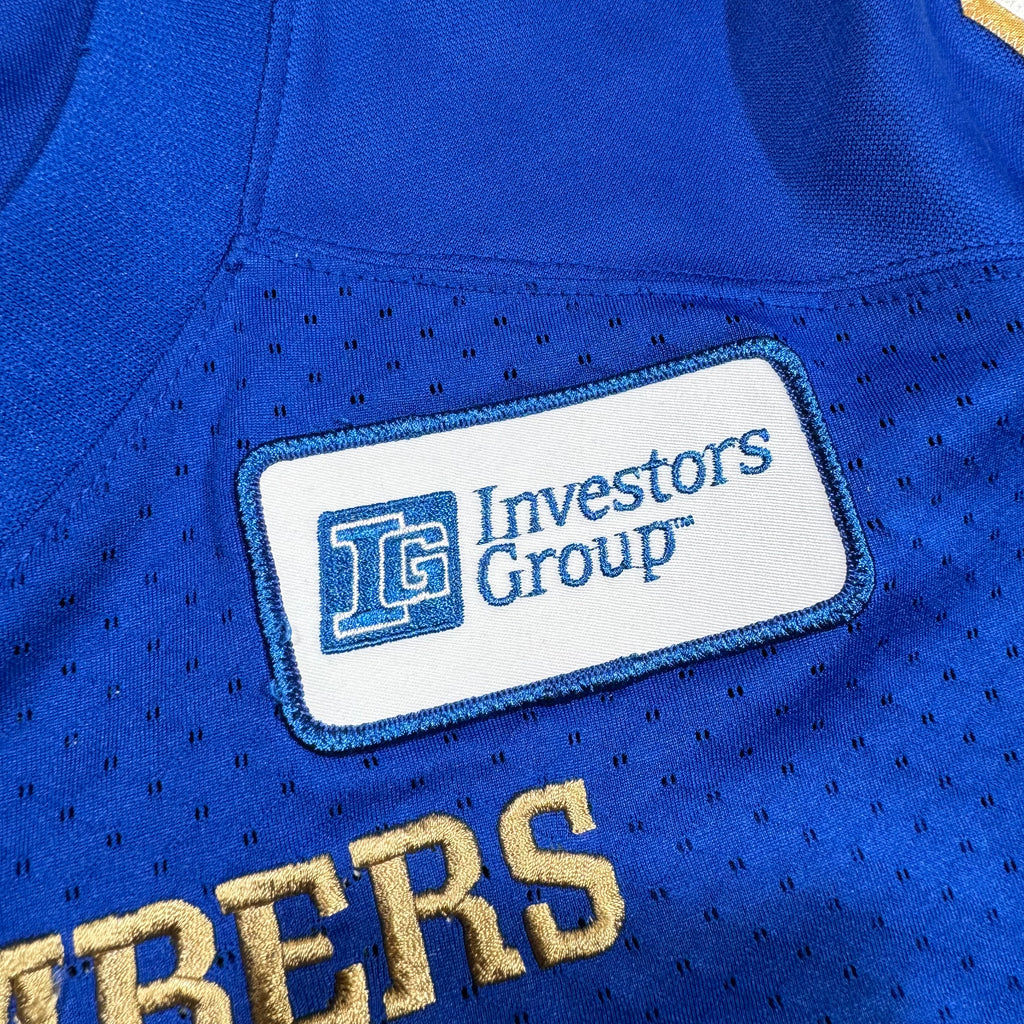 Andrew Harris Winnipeg Blue Bombers Signed CFL Adidas Jersey Size 2XL