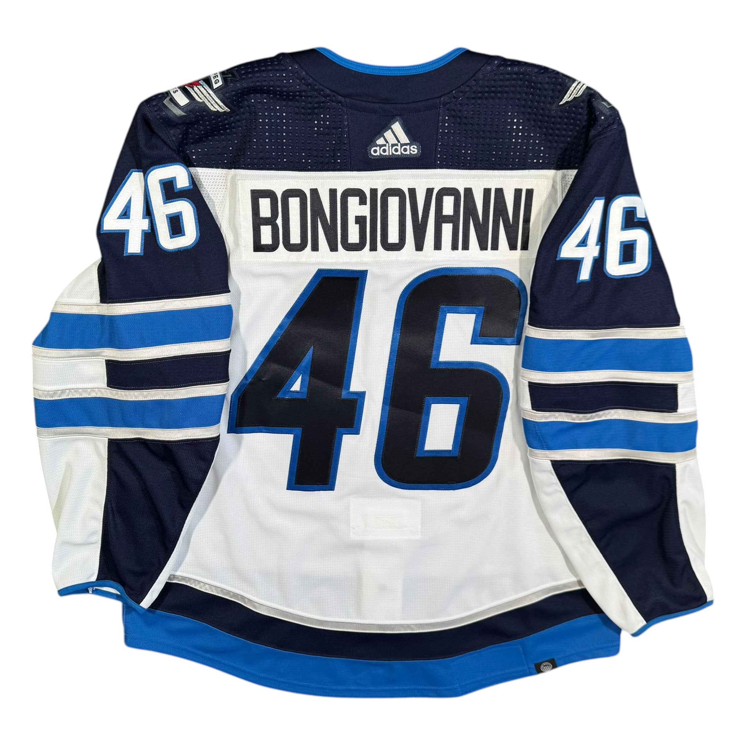 Wyatt Bongiovanni Winnipeg Jets 2023/24 Pre Season Game Worn NHL Adidas Jersey
