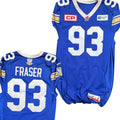 Kashawn Fraser Winnipeg Blue Bombers 2014 Game Worn Reebok CFL Jersey