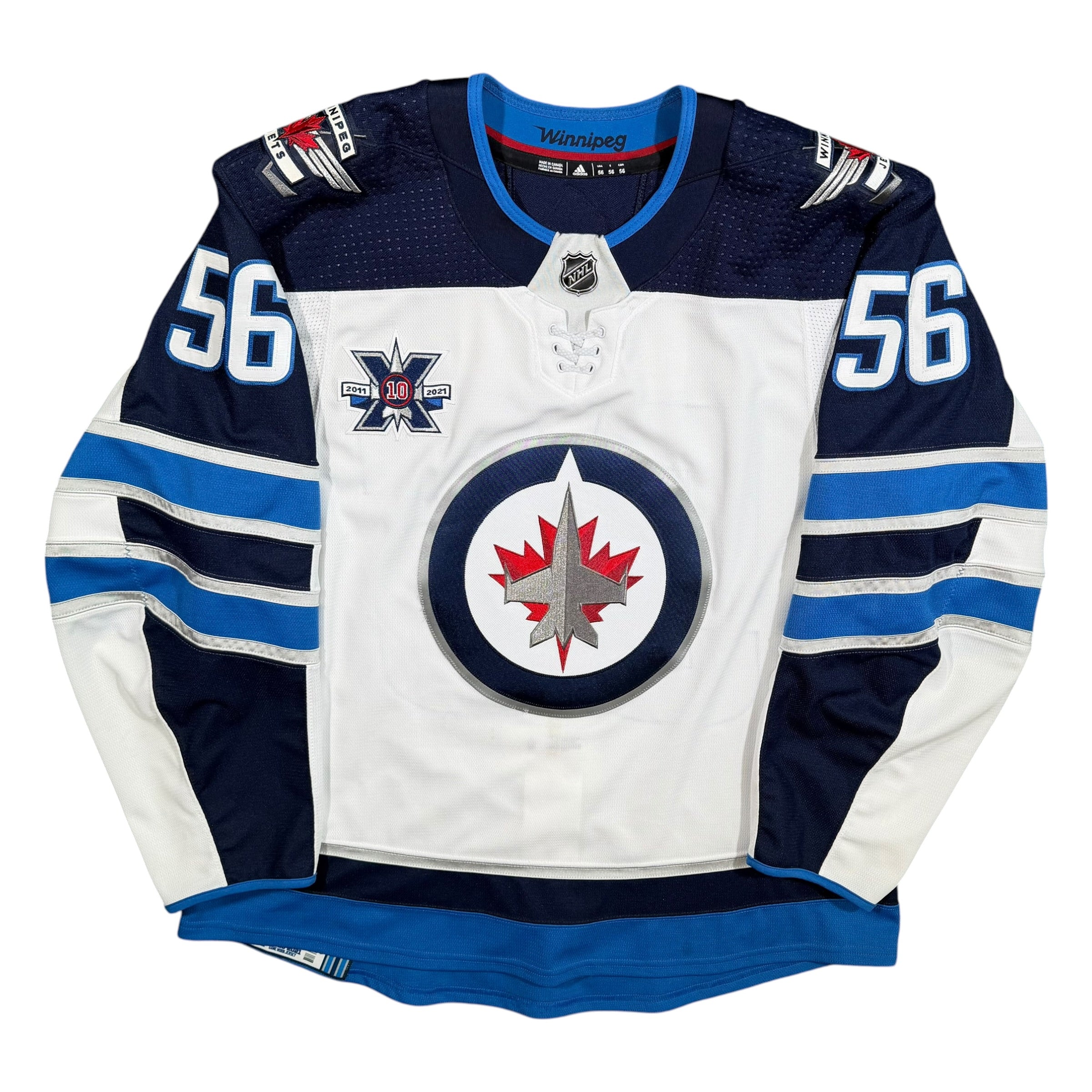 Marko Dano Winnipeg Jets 2020/21 Game Issued Adidas NHL Jersey - 56/XXL