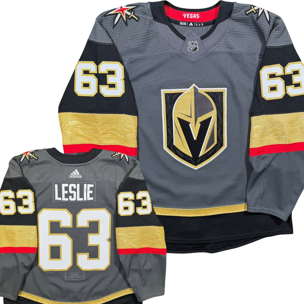 Zac Leslie Vegas Golden Knights 2018/19 Game Issued Adidas MIC NHL Jersey - 56/XXL