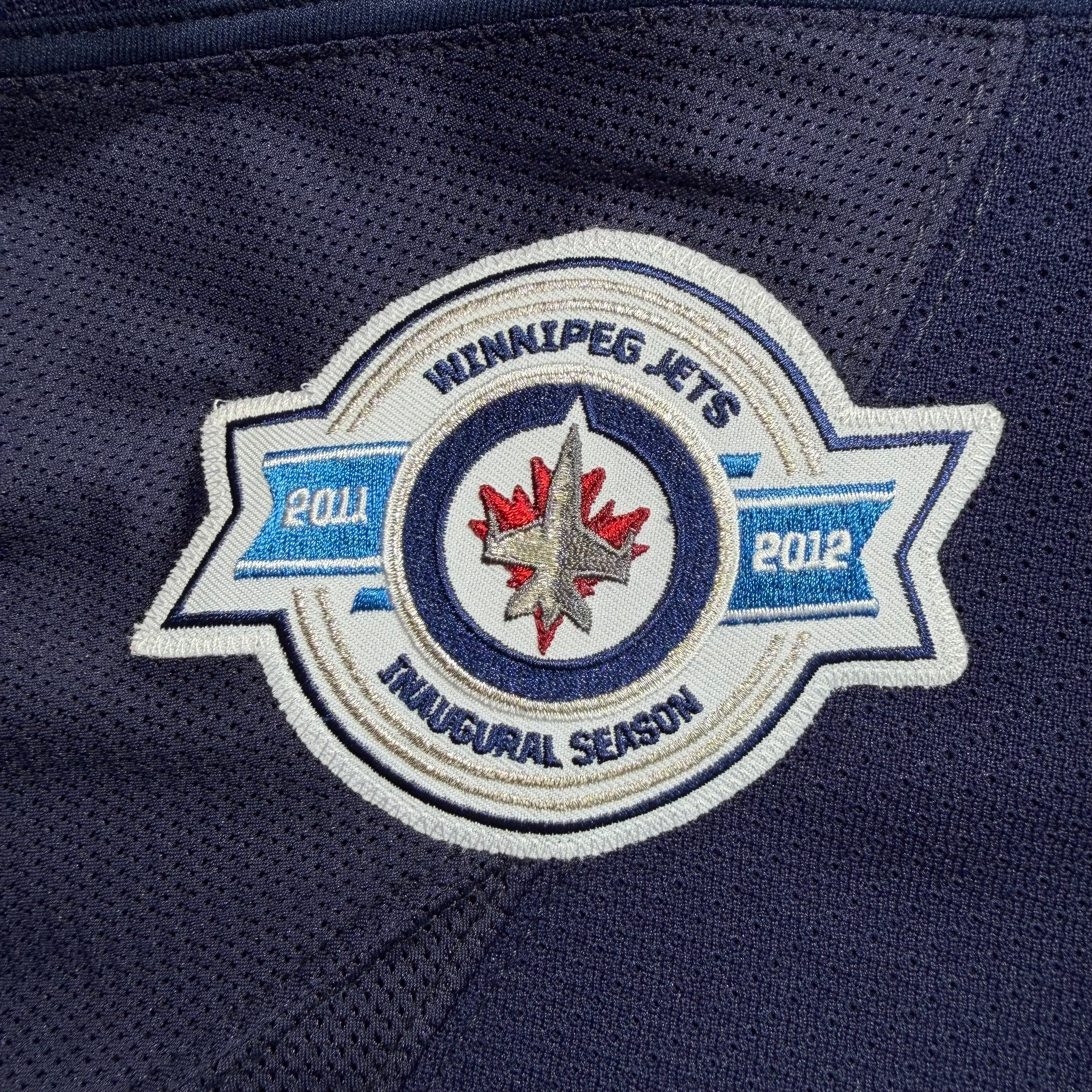 Tobias Enstrom Winnipeg Jets Signed MIC Reebok Authentic NHL Jersey - 52/Large