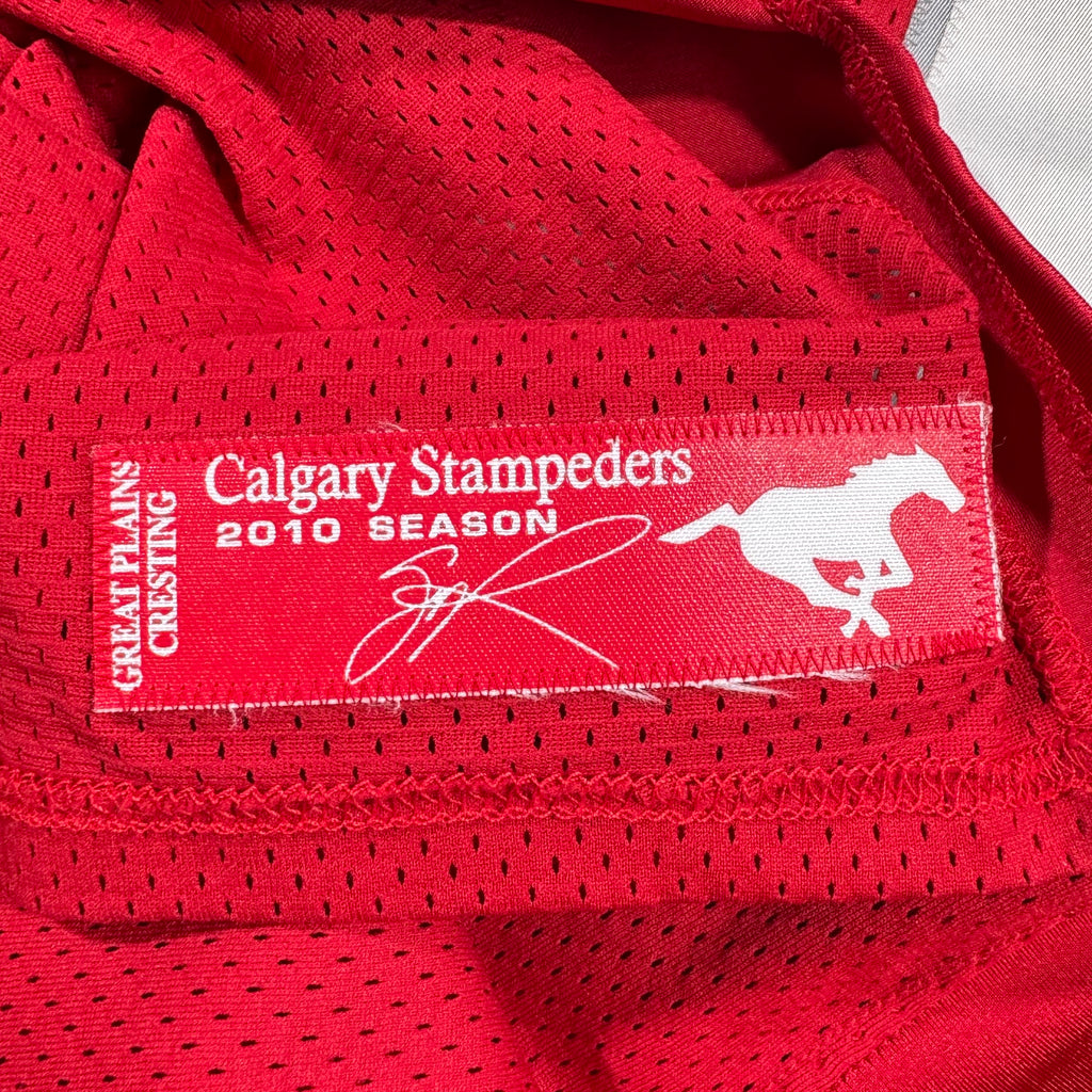 Rob Lazeo Calgary Stampeders 2010 Retro Game Worn Reebok Jersey