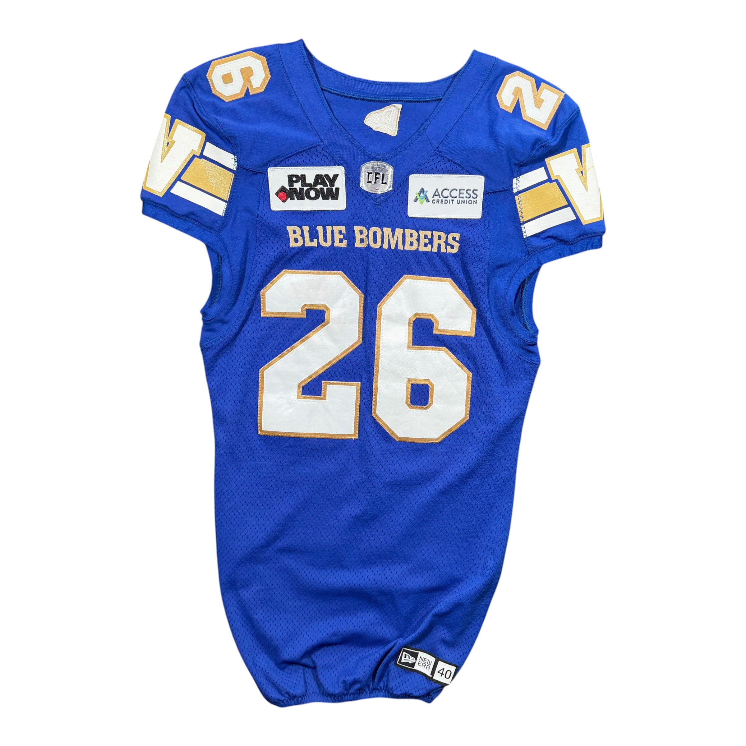 Chris Smith Winnipeg Blue Bombers 2024 Game Worn New Era CFL Jersey