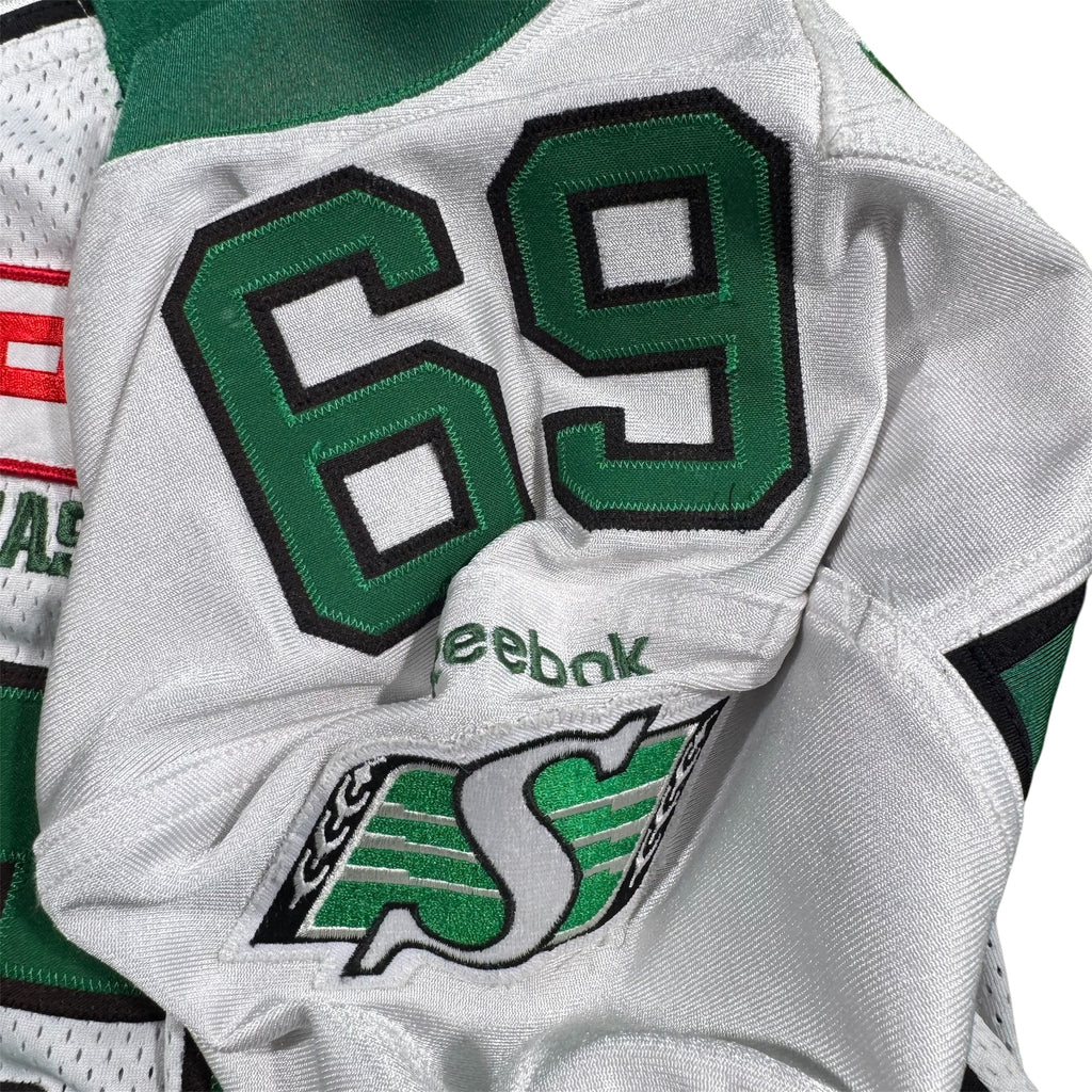 Corey Watman Saskatchewan Roughriders 2015 Game Worn CFL Reebok Jersey