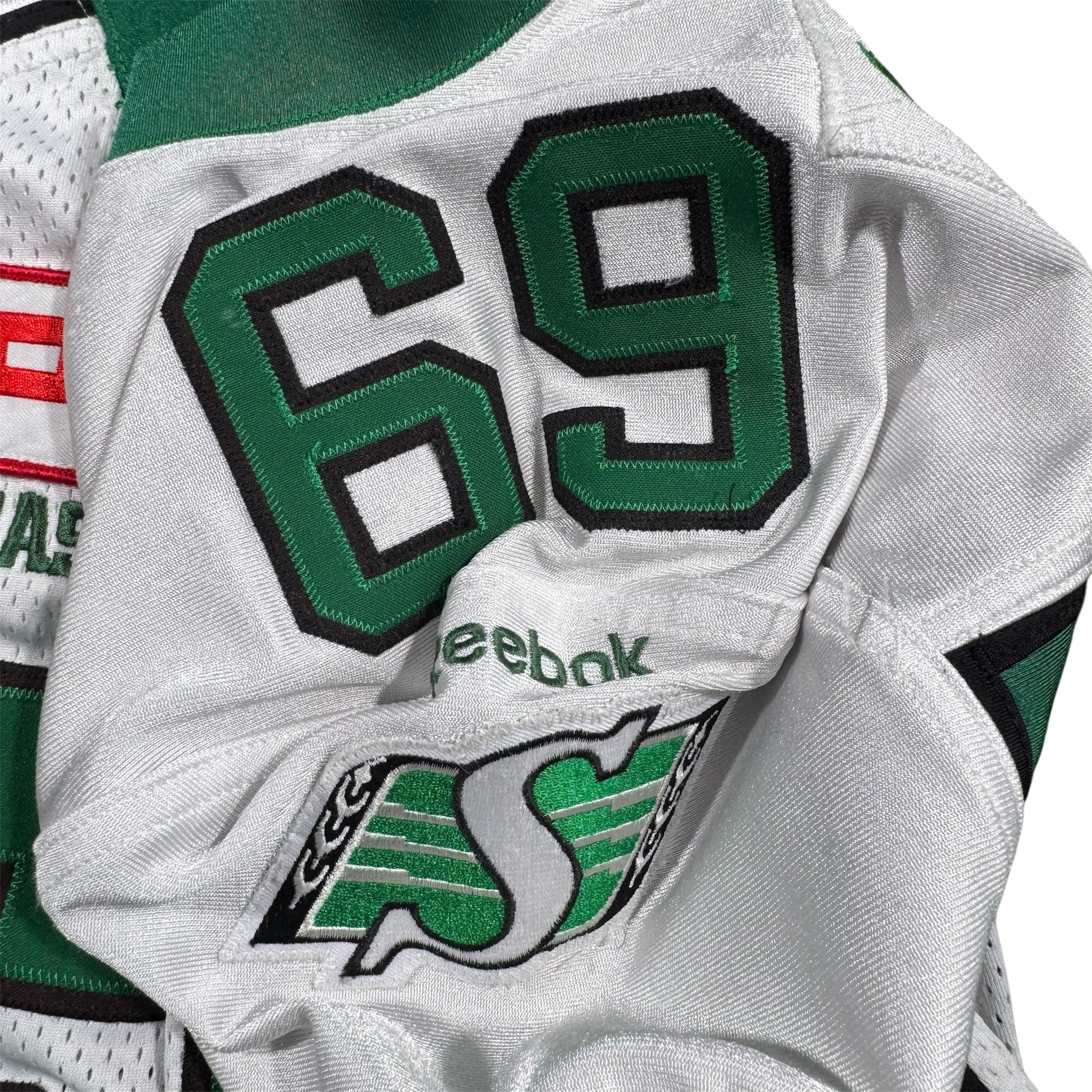 Corey Watman Saskatchewan Roughriders 2015 Game Worn CFL Reebok Jersey