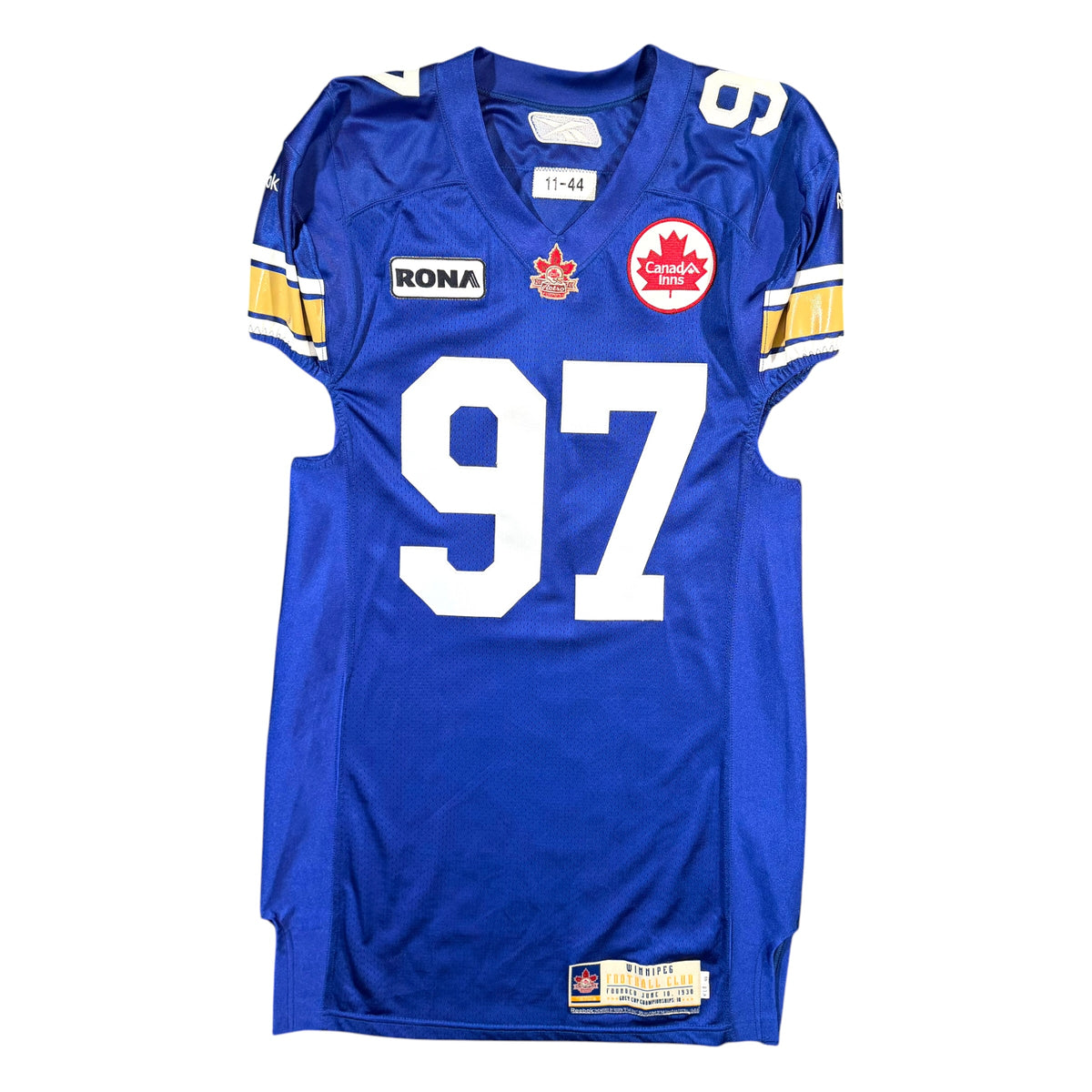 Doug Brown Winnipeg Blue Bombers 70’s Retro Team Issued CFL Jersey
