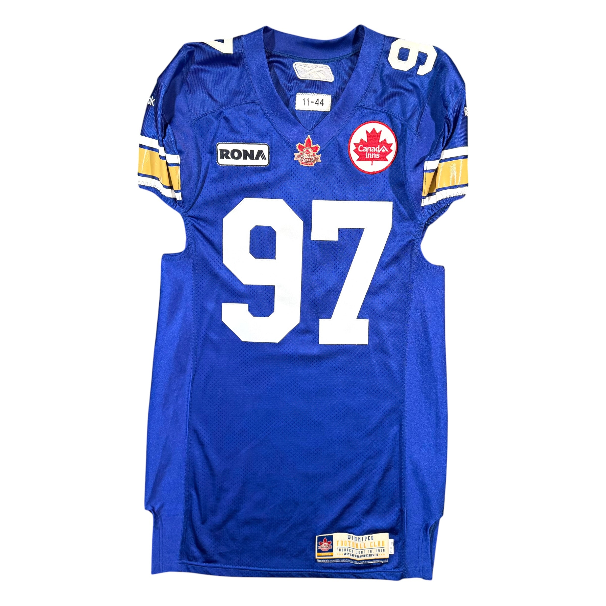 Doug Brown Winnipeg Blue Bombers 70’s Retro Team Issued CFL Jersey