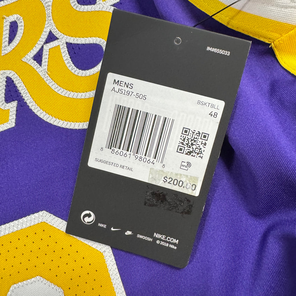 Lebron James Los Angeles Lakers Authentic Nike NBA Jersey Size 48 Large NEW