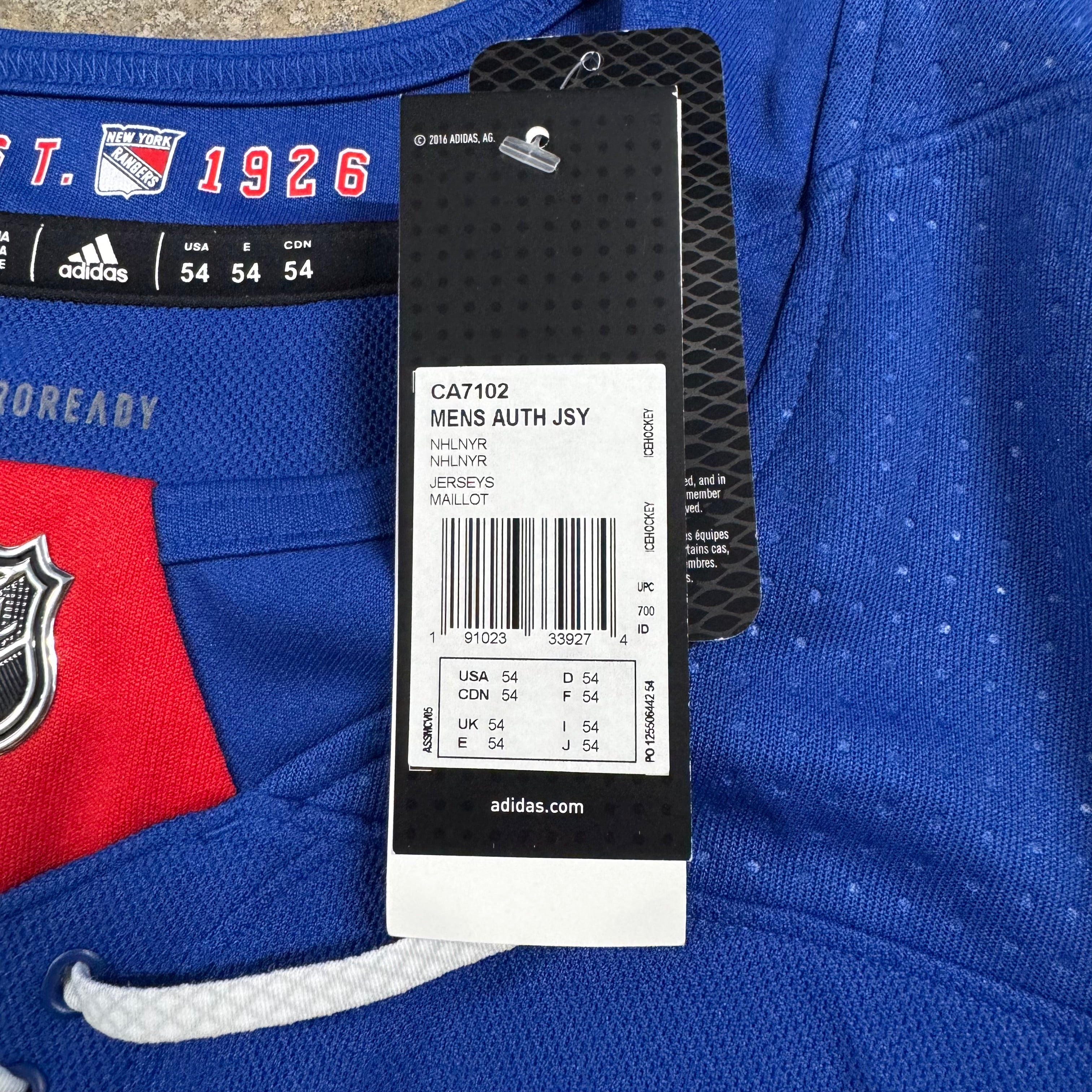 Artemi Panarin New Yor Rangers Adidas Autographed NHL Hockey Jersey Size 54 XL