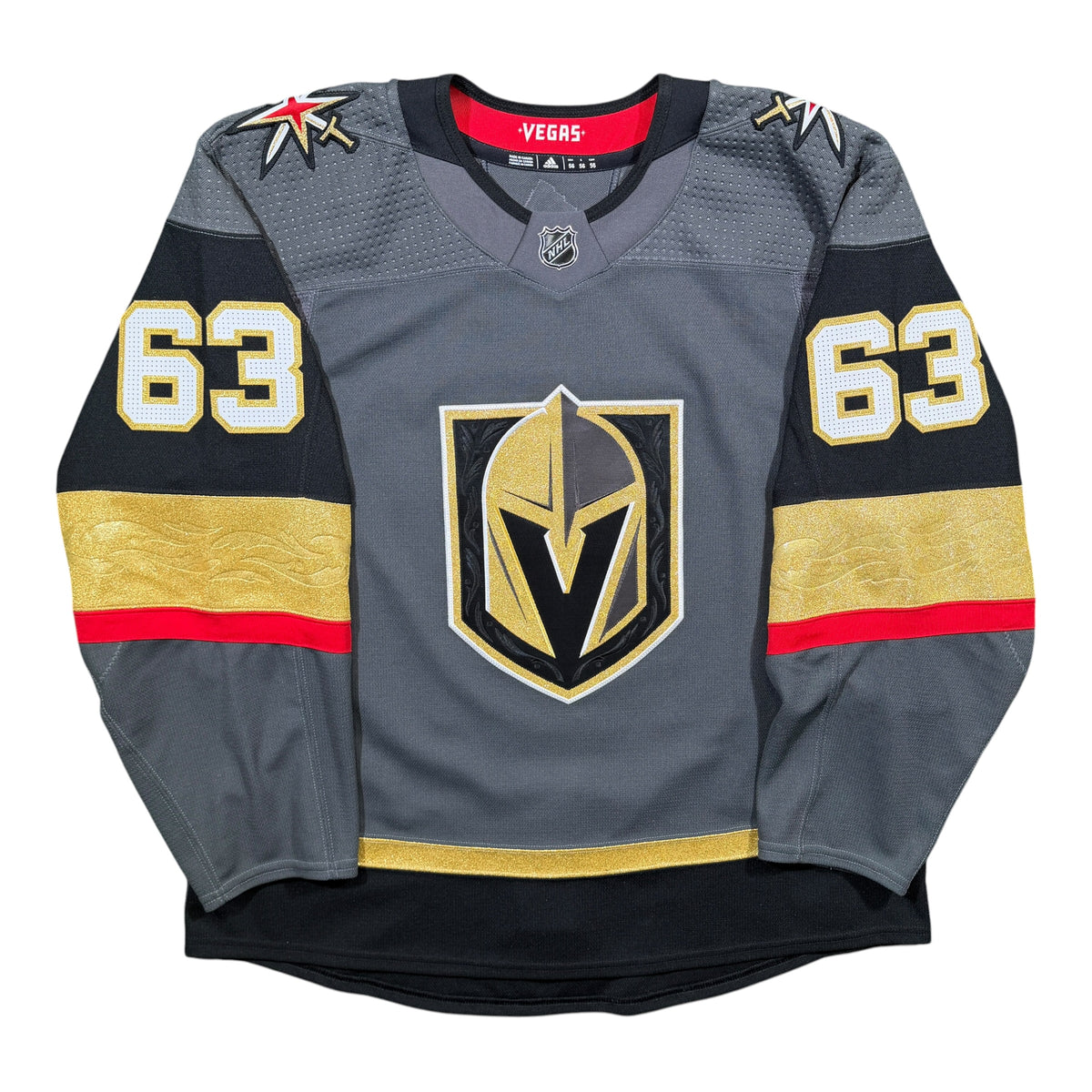 Zac Leslie Vegas Golden Knights 2018/19 Game Issued Adidas MIC NHL Jersey - 56/XXL