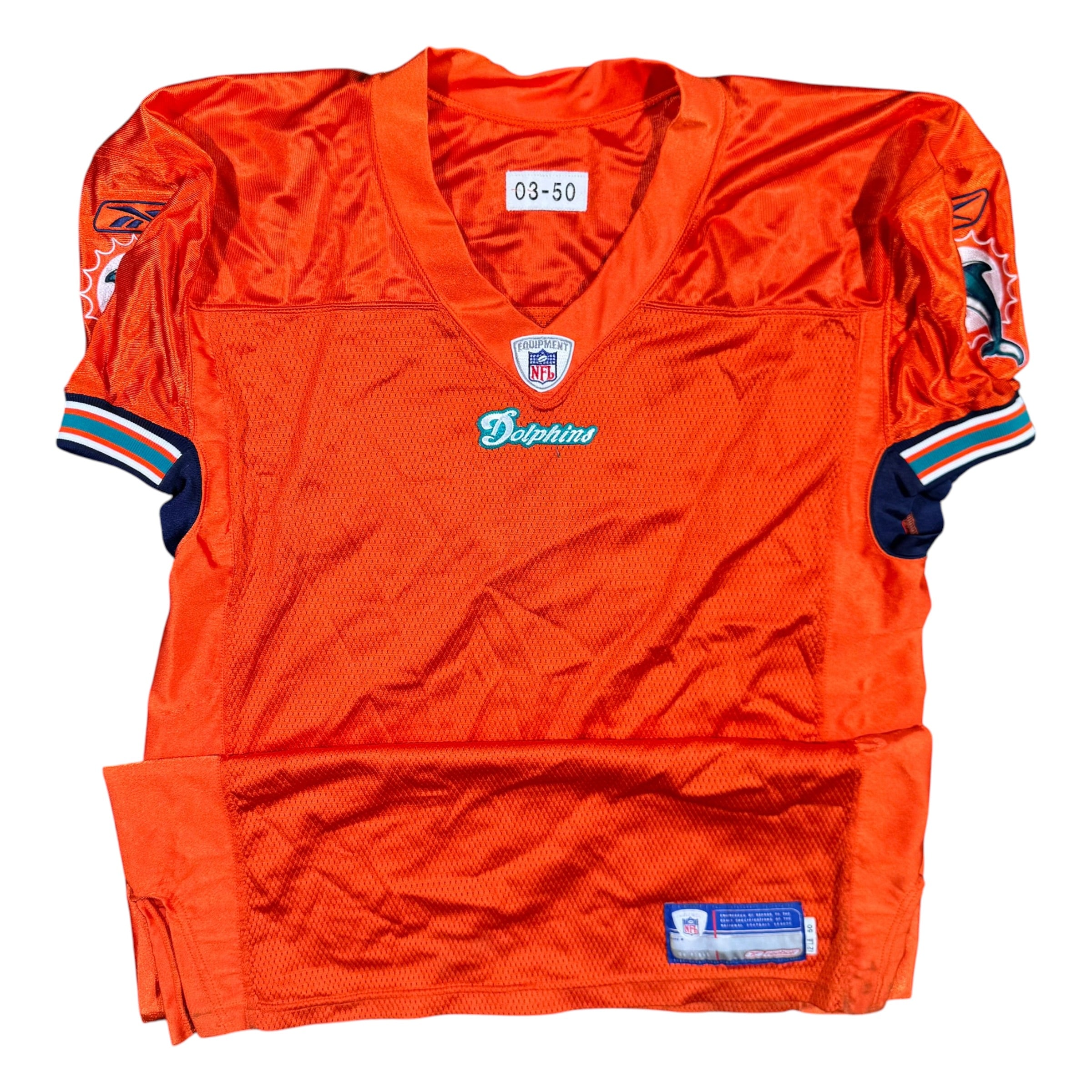Miami Dolphins 2003 Team Issued Blank NFL Reebok Jersey Size 50