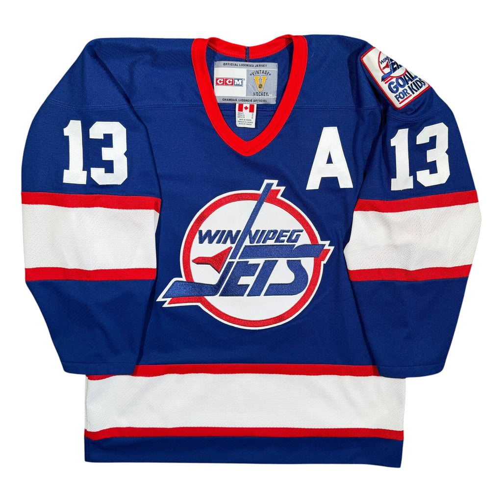 Teemu Selanne Winnipeg Jets Vintage CCM NHL Jersey - Medium