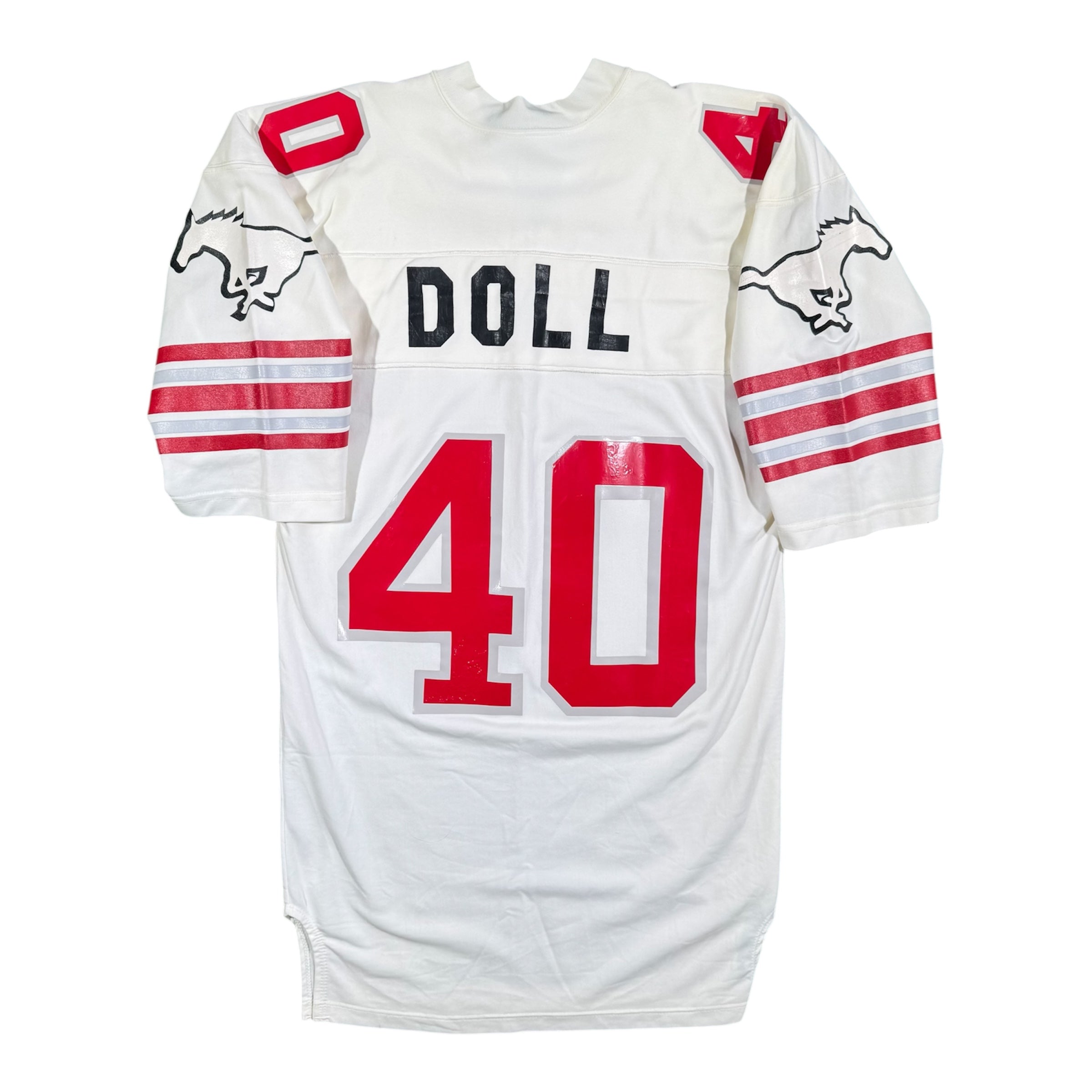 Garrett Doll Calgary Stampeders 1980’s Vintage Russell Athletic Game Worn Jersey