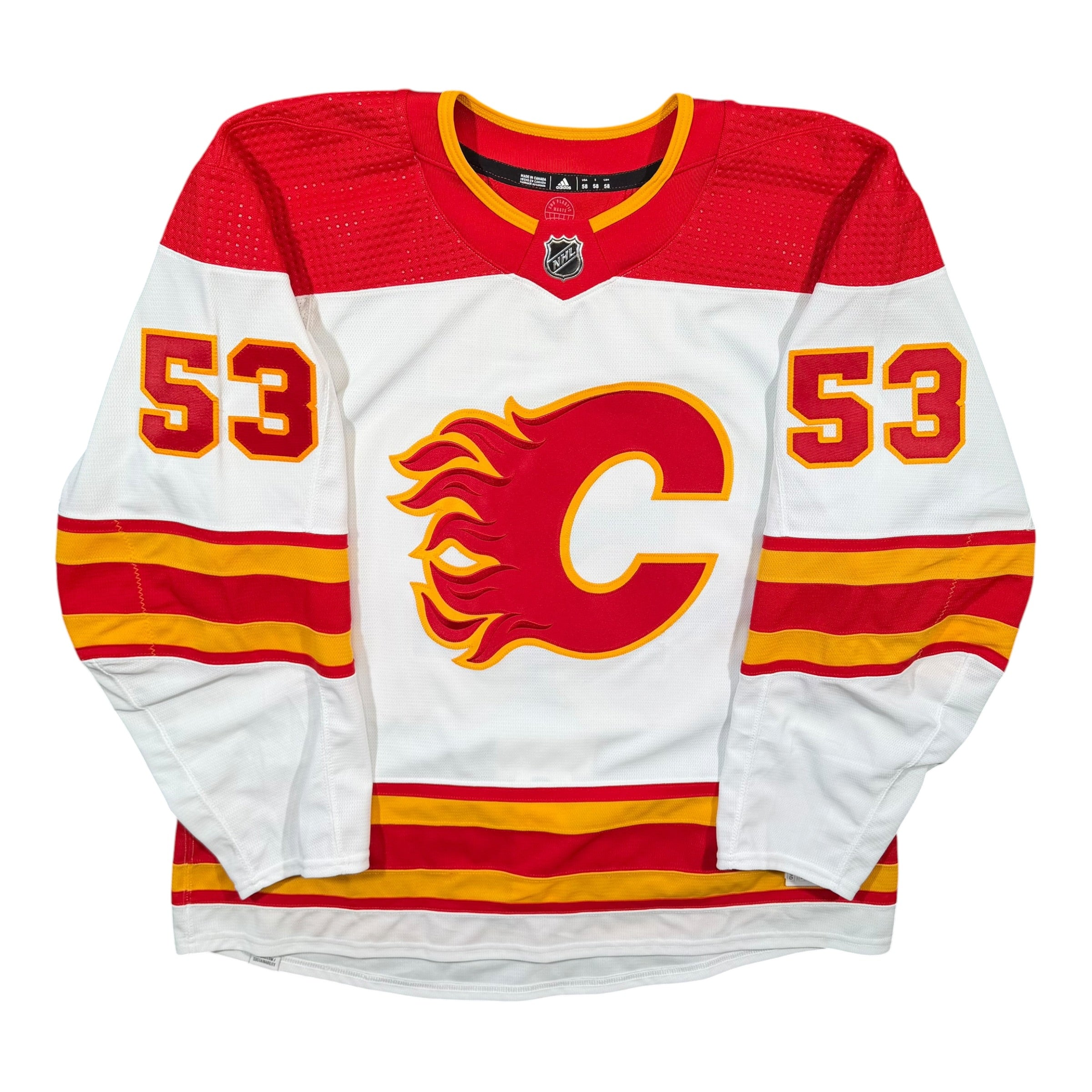 Charles Cote Calgary Flames Team Issued Adidas MIC NHL Jersey - 58/3XL