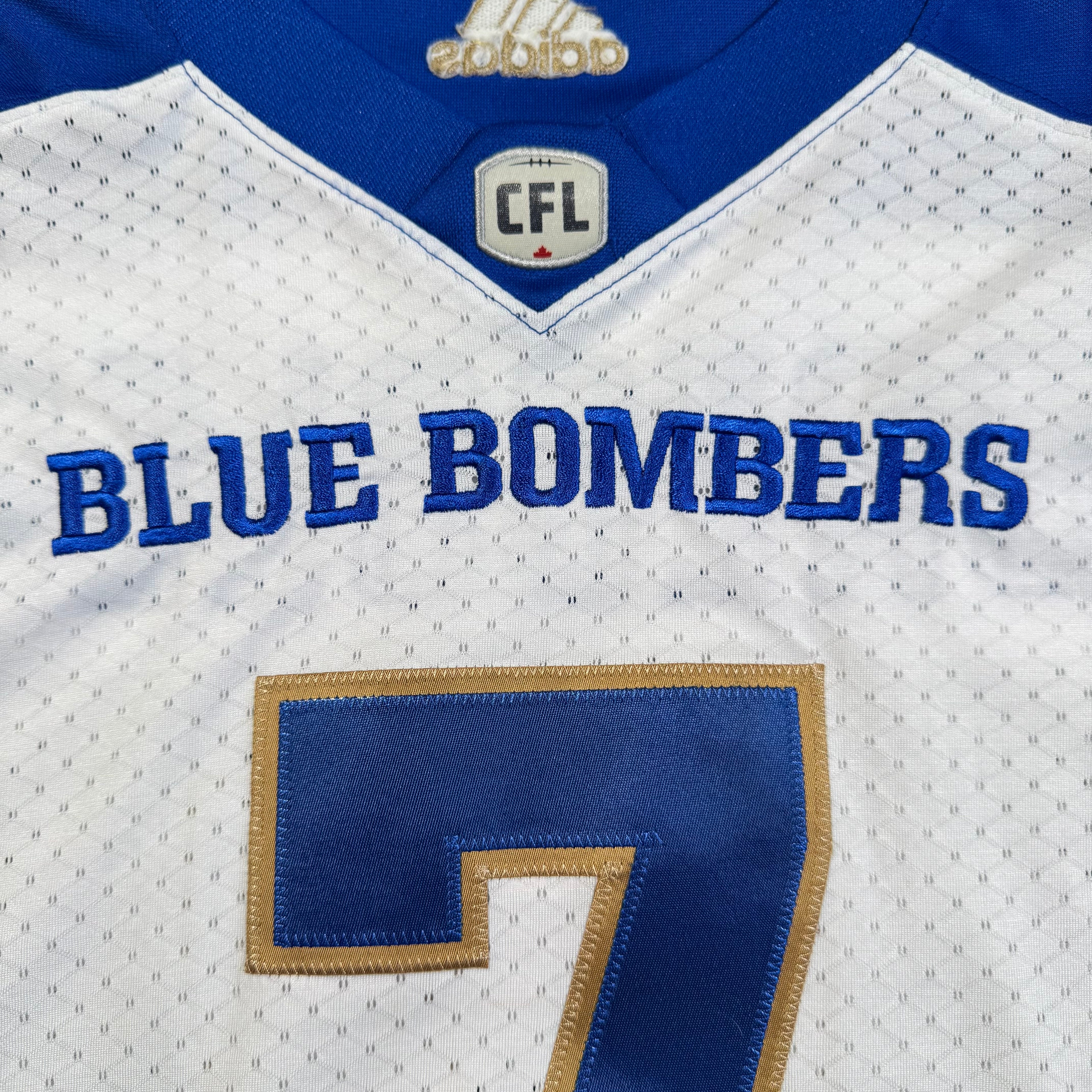 Weston Dressler Winnipeg Blue Bombers Adidas CFL Jersey Size Large